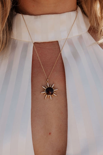 Solaris Sunburst Necklace Wisteria London